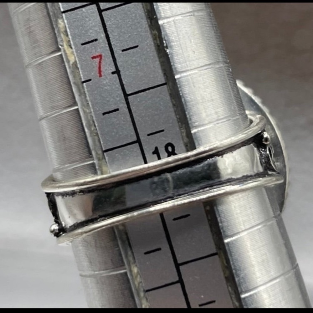 Blue Solar Quartz Ring 925 - Picture 8 of 8